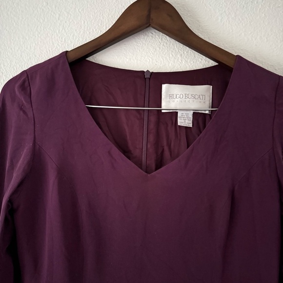 Elegant Quiet Luxury Vintage Hugo Buscati 100% Silk Dress Old Money Size 4 - Picture 3 of 9